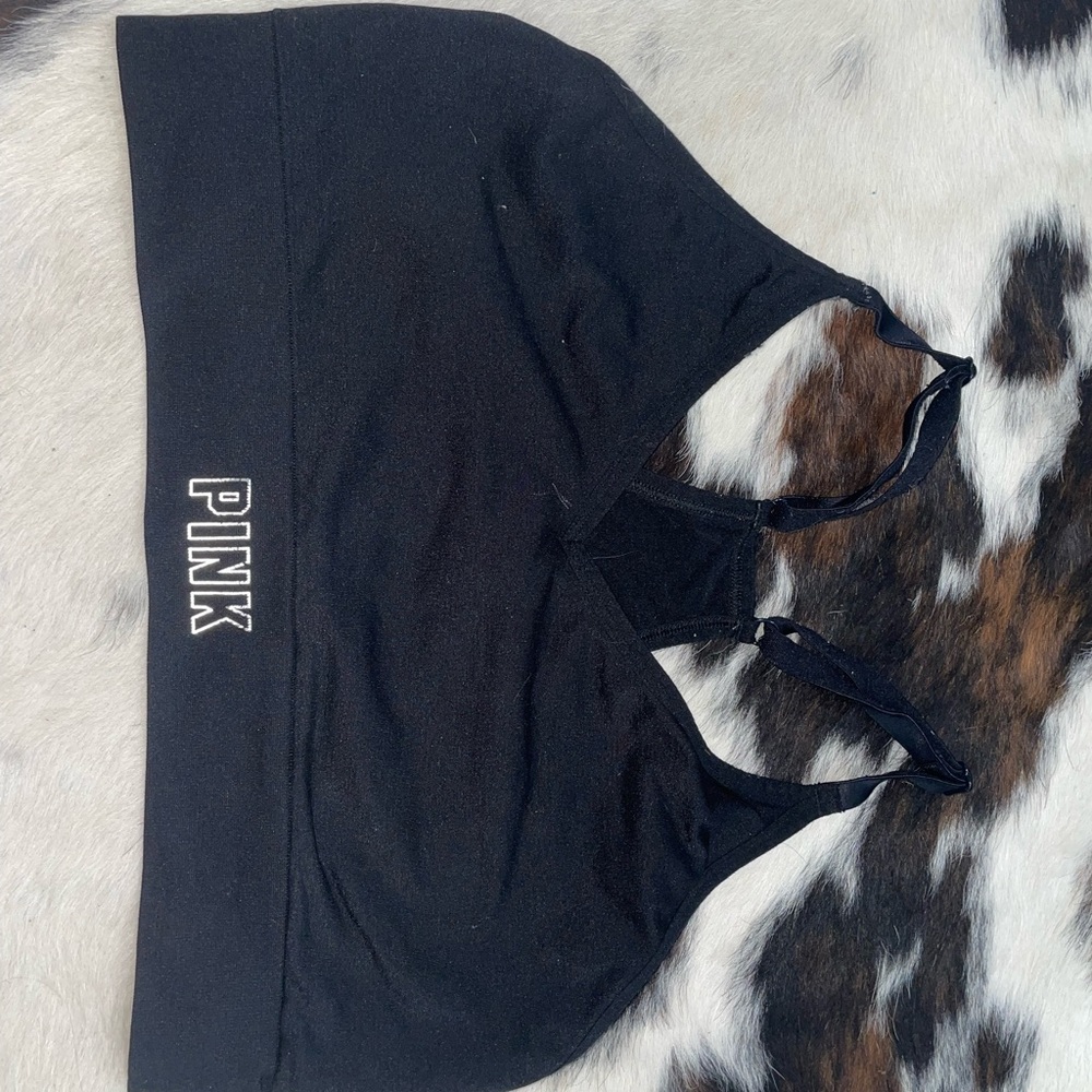 Victoria’s Secret pink black sports bra